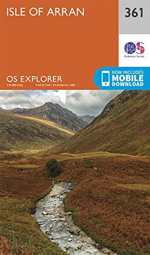 Carte de randonnée n° 361 - Isle of Arran (Grande Bretagne) | Ordnance Survey - Explorer carte pliée Ordnance Survey 