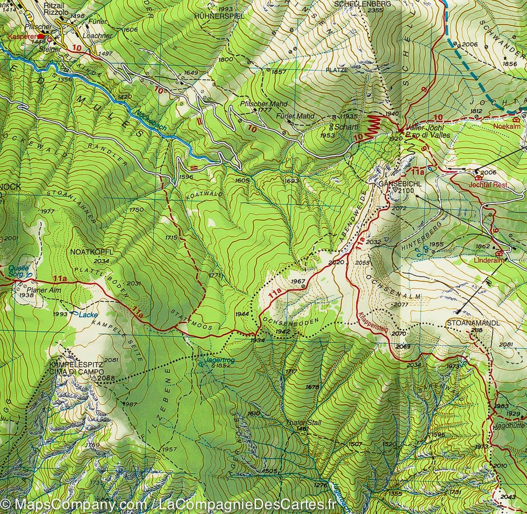 Carte de randonnée n° 37 - Gran Pilastro et des Monti di Fundres (Italie) | Tabacco carte pliée Tabacco 