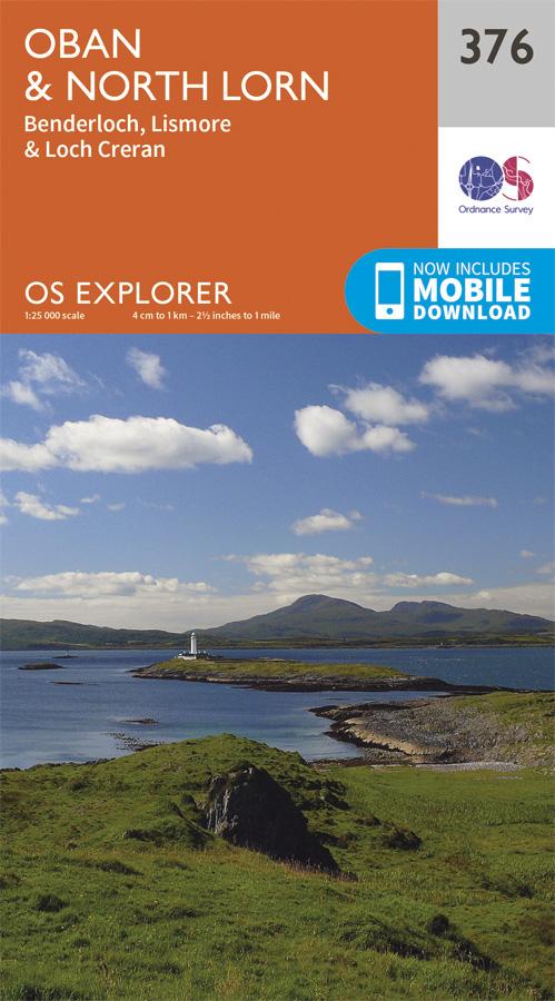 Carte de randonnée n° 376 - Oban, North Lorn (Grande Bretagne) | Ordnance Survey - Explorer carte pliée Ordnance Survey 