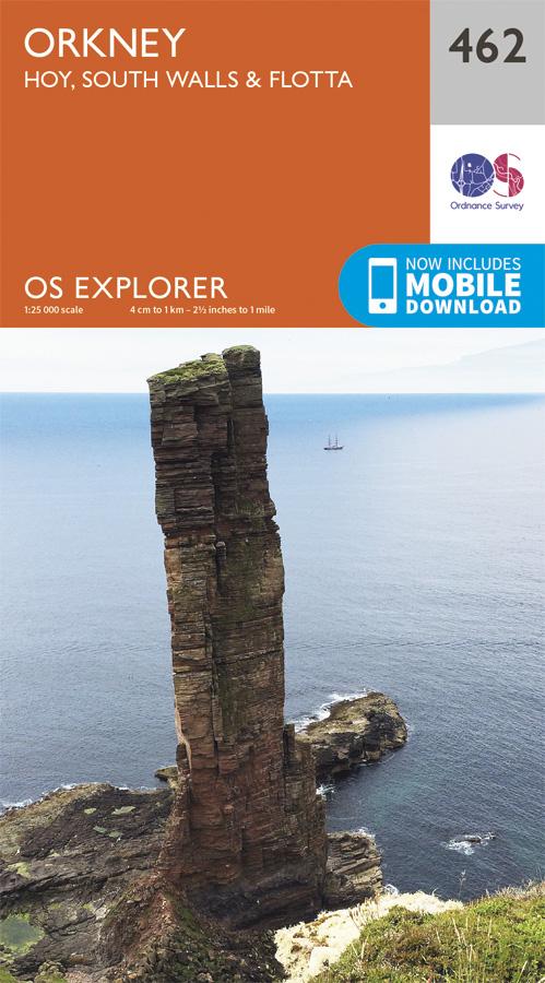 Carte de randonnée n° 462 - Orkney, Hoy, South Walls, Flotta (Grande Bretagne) | Ordnance Survey - Explorer carte pliée Ordnance Survey 