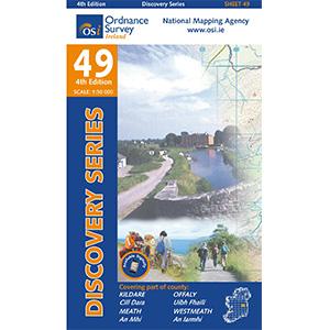 Carte de randonnée n° 49 - Kildare, Mearth, Offaly, Westmeath (Irlande) | Ordnance Survey - série Discovery carte pliée Ordnance Survey Ireland 