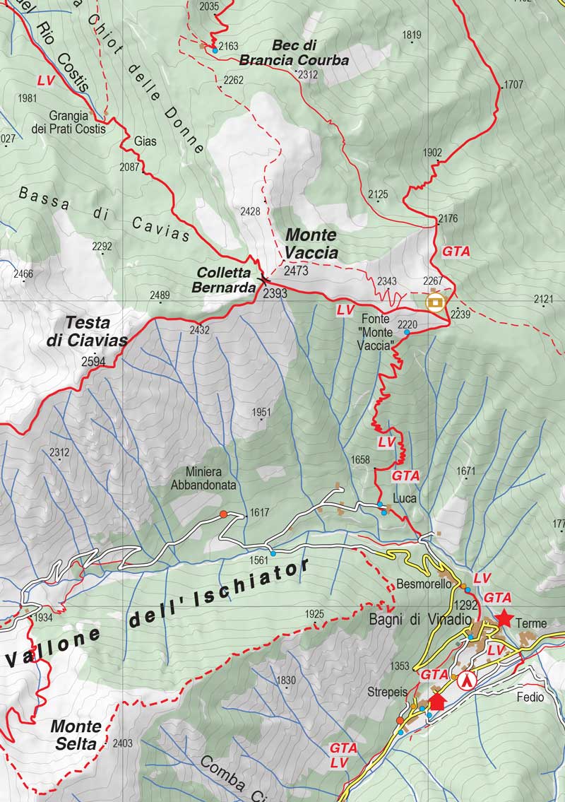 Carte de randonnée n° 50-03 - Val Maira, Val Grana, Valle Stura di Demonte, Valle Gesso | Fraternali - 1/50 000 carte pliée Fraternali 