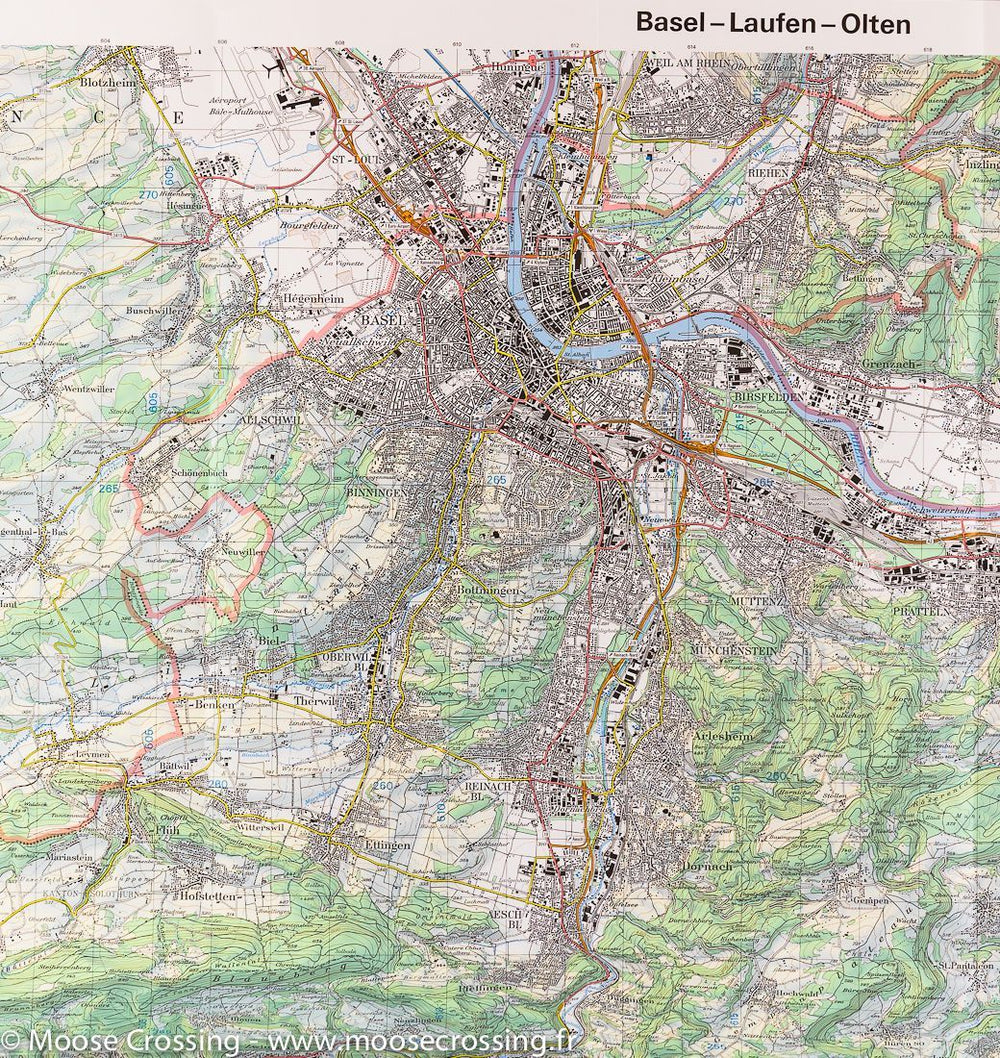 Carte de randonnée n° 5029 - Basel, Laufen, Olten (Suisse) | Swisstopo - 1/50 000 carte pliée Swisstopo 