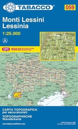 Carte de randonnée n° 59 -  Monti Lessini - Lessinia | Tabacco - La Compagnie des Cartes