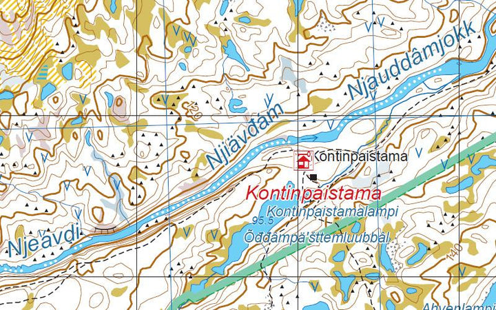 Carte de randonnée n° 6 - Näätämöjoki Sevettijärvi Silisjoki (Laponie) | Karttakeskus carte pliée Karttakeskus 