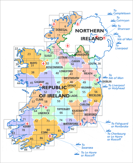 Carte de randonnée n° 66 - Tipperary, Limerick (Irlande) | Ordnance Survey - série Discovery carte pliée Ordnance Survey Ireland 