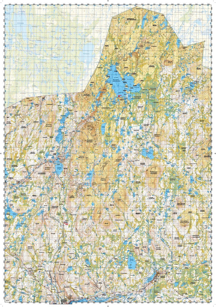 Carte de randonnée n° 7 - Pöyrisjärvi Kalmakaltio Hetta (Laponie) | Karttakeskus carte pliée Karttakeskus 