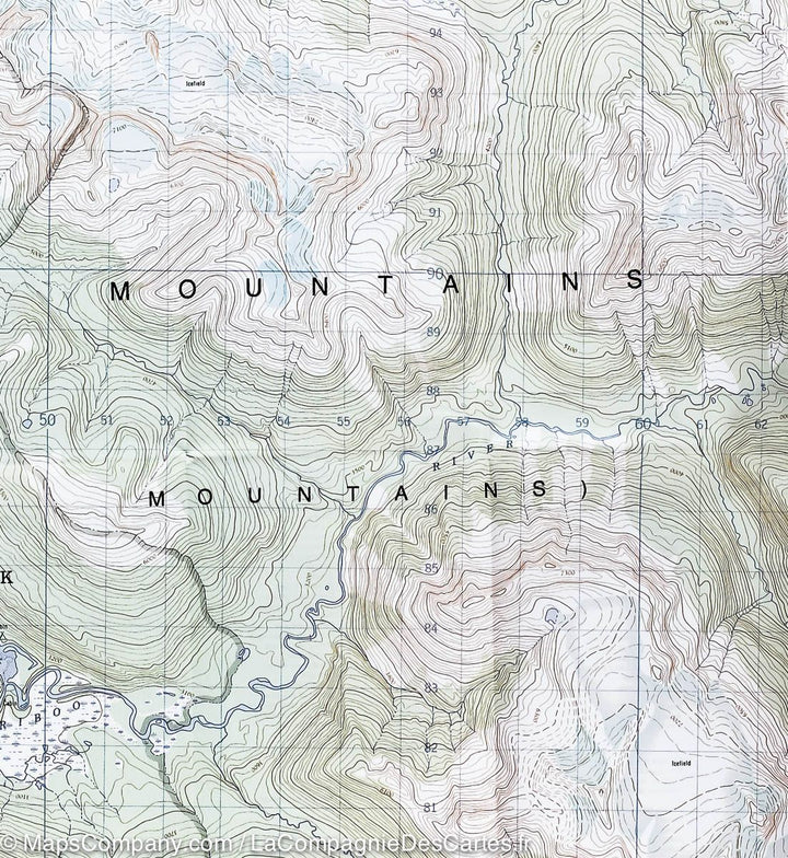 Carte de randonnée &#8211; Parc de Bowron Lakes (Colombie Britannique, Canada) | ITM - La Compagnie des Cartes