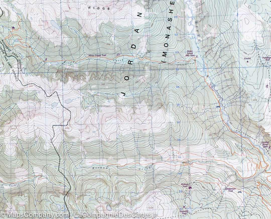 Carte de randonnée &#8211; Parc Revelstoke (Colombie Britannique, Canada) | ITM - La Compagnie des Cartes