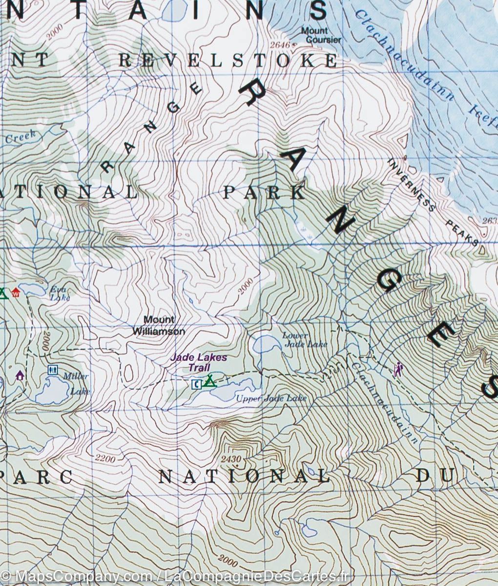 Carte de randonnée &#8211; Parc Revelstoke (Colombie Britannique, Canada) | ITM - La Compagnie des Cartes