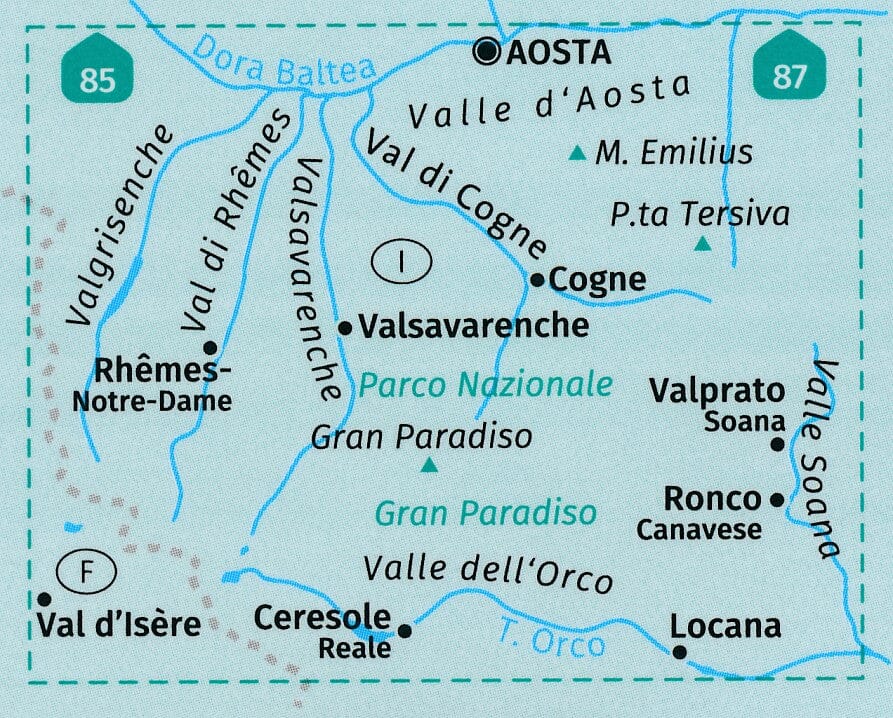 Carte de randonnée n° 86 - Gran Paradiso, Valle d'Aosta (Italie) | Kompass carte pliée Kompass 