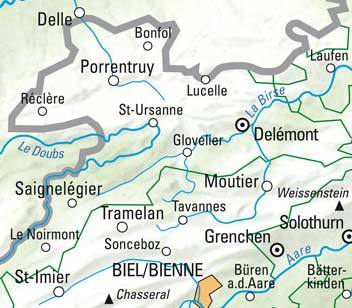 Carte de randonnée n° WK.03 - Jura (Suisse) | Kümmerly & Frey carte pliée Kümmerly & Frey 