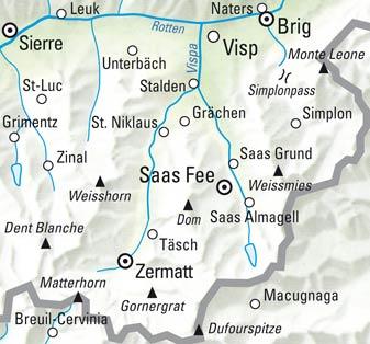 Carte de randonnée n° WK.24 - Zermatt, Saas Fee (Suisse) | Kümmerly & Frey carte pliée Kümmerly & Frey 