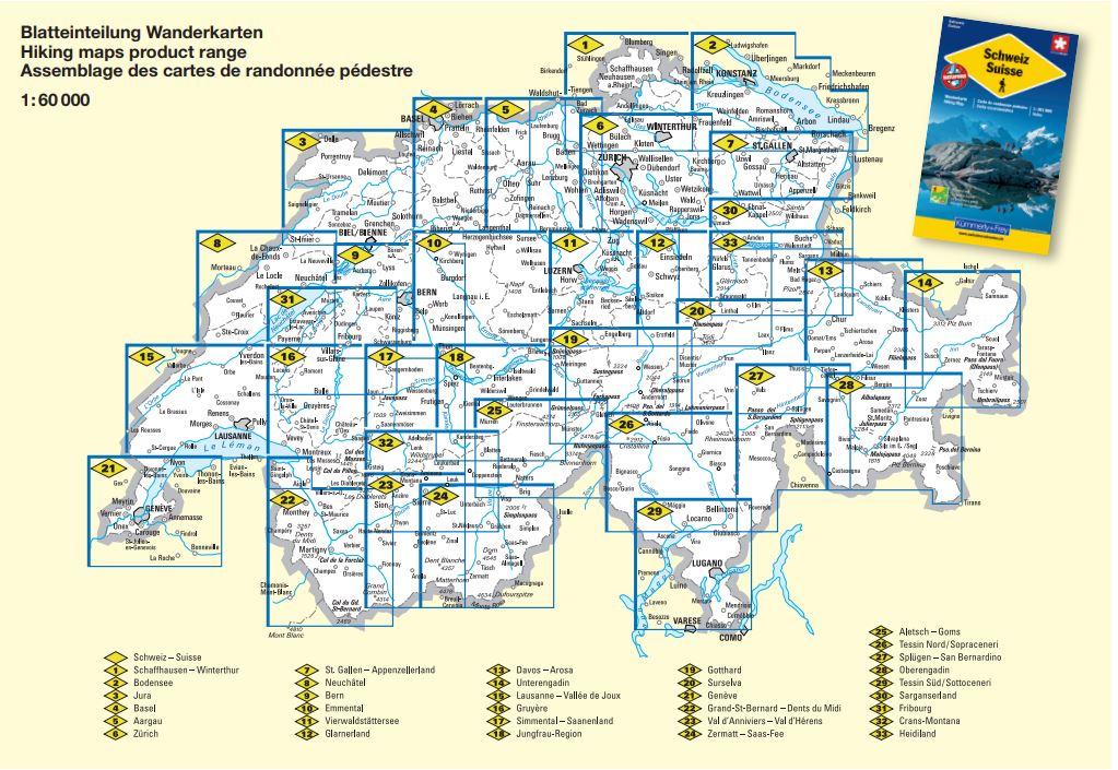 Carte de randonnée n° WK.32 - Crans-Montana (Suisse) | Kümmerly & Frey carte pliée Kümmerly & Frey 