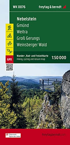 Carte de randonnée - Nebelstein, Gmünd, Weitra, Gross Gerungs (Alpes autrichiennes), n° WK076 | Freytag & Berndt carte pliée Freytag & Berndt 