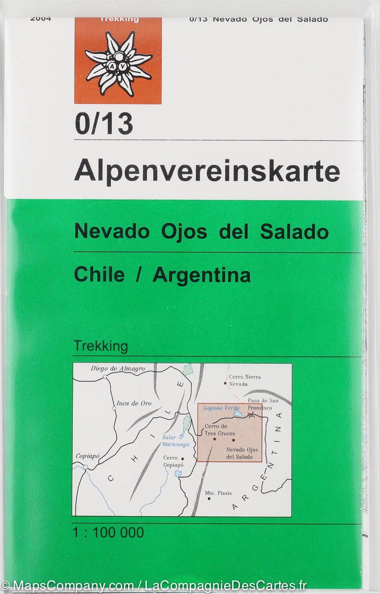 Carte de randonnée - Nevado Ojos del Salado (Chili/Argentine) | Alpenverein carte pliée Alpenverein 