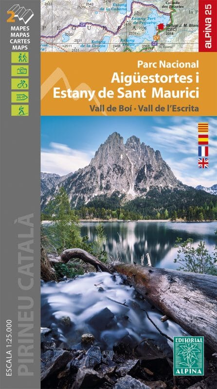 Carte de randonnée - Parc National Aigüestortes & lac Saint-Maurice (Pyrénées catalanes) | Alpina carte pliée Editorial Alpina 2020 