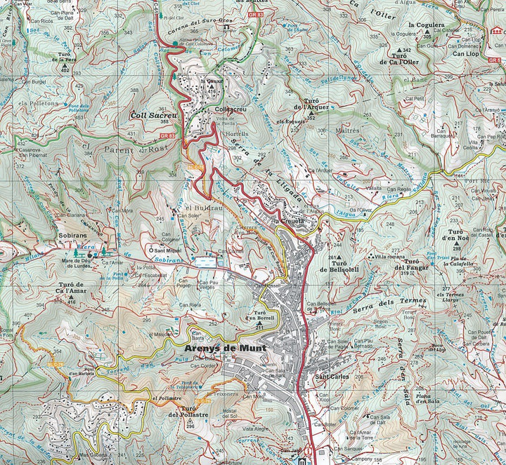 Carte de randonnée - Parc naturel du Montnegre et el Corredor (Catalogne) | Alpina carte pliée Editorial Alpina 