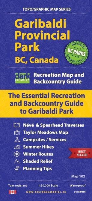 Hiking map - Garibaldi Provincial Park, British Columbia #102 | Clark Geomatics Hiking Map 