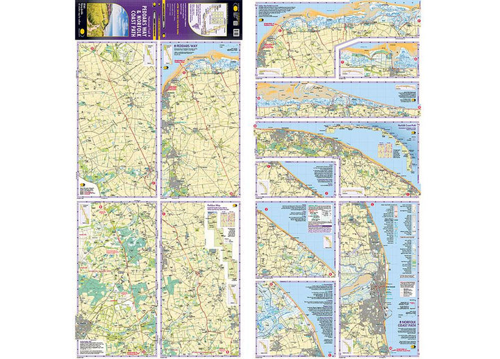 Carte de randonnée - Peddars Way & Norfolk Coast Path XT40 | Harvey Maps - National Trail maps carte pliée Harvey Maps 