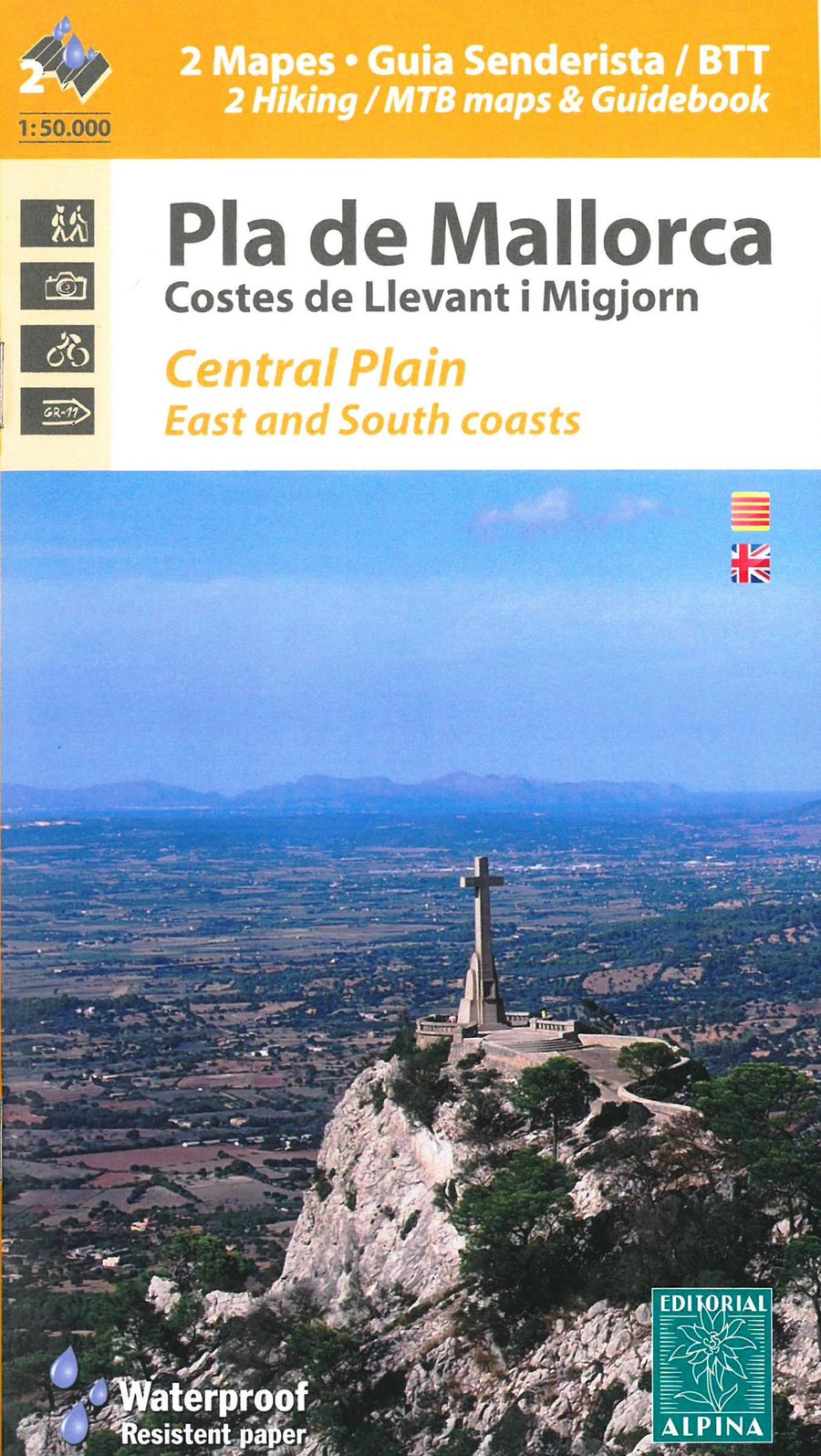 Carte de randonnée - Pla de Mallorca & llevant (côtes est et sud de Majorque) | Alpina carte pliée Editorial Alpina 