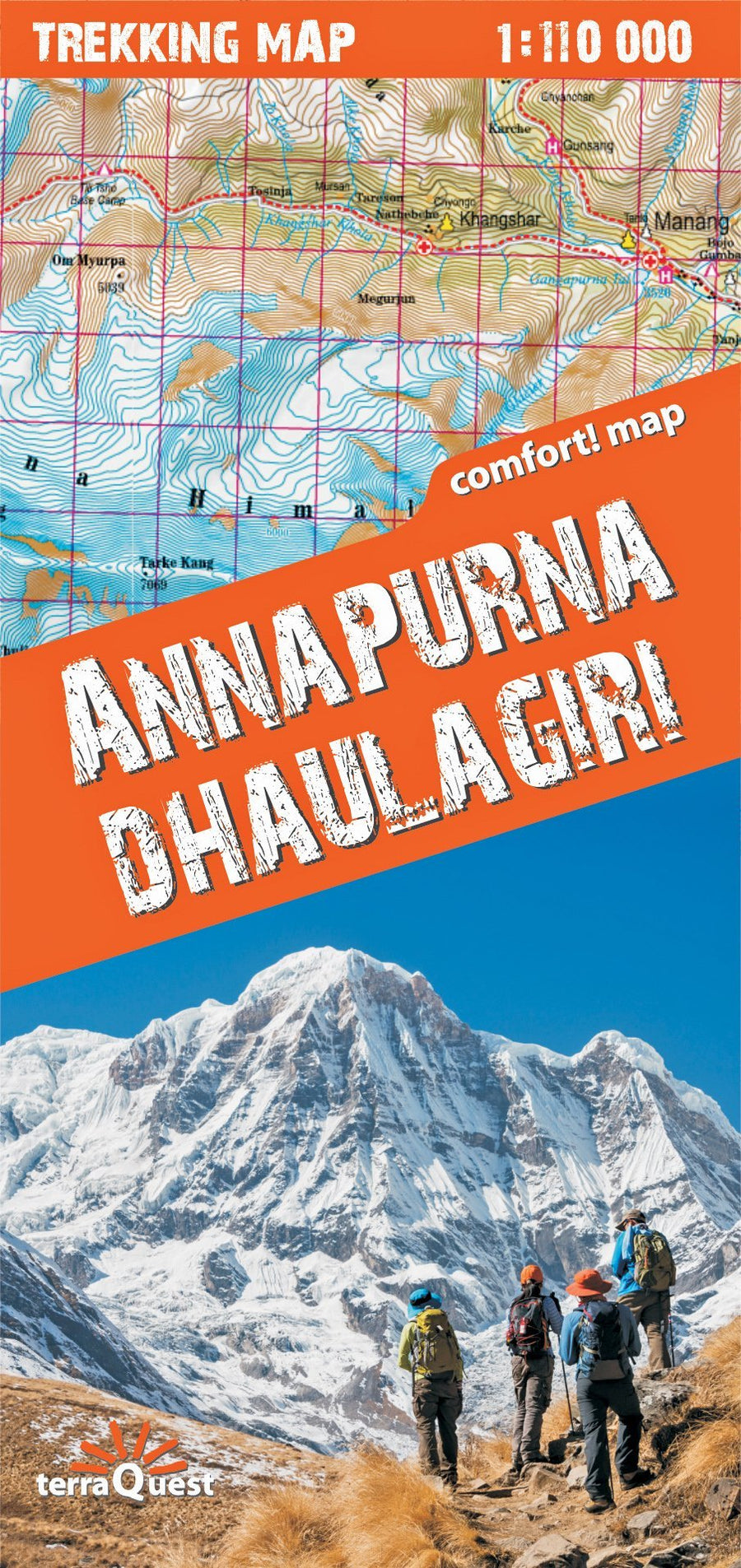 Carte de randonnée plastifiée - Annapurna, Dhaulagiri | TerraQuest carte pliée Terra Quest 