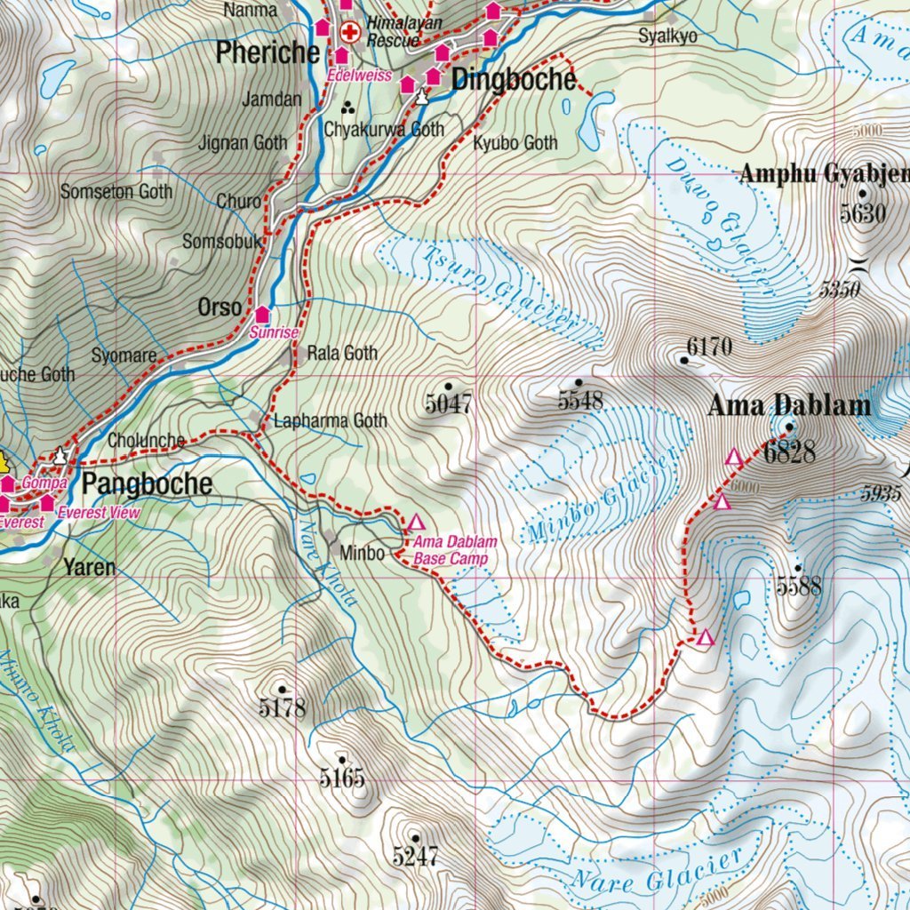 Carte de randonnée plastifiée - Everest | TerraQuest carte pliée Terra Quest 