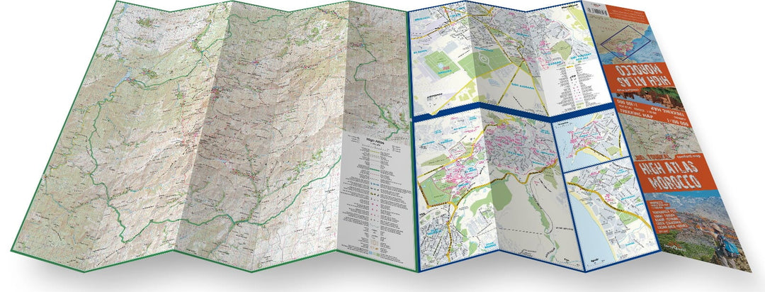 Carte de randonnée plastifiée - Haut Atlas marocain ( incluant le Jbel Toubkal) | TerraQuest carte pliée Terra Quest 