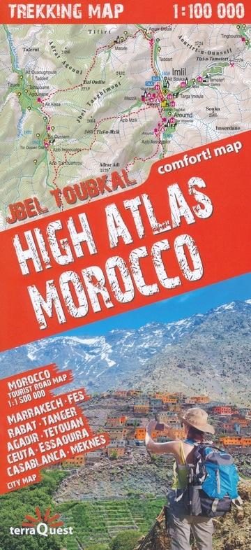 Carte de randonnée du Jbel Toubkal (Haut Atlas marocain) | TerraQuest - La Compagnie des Cartes