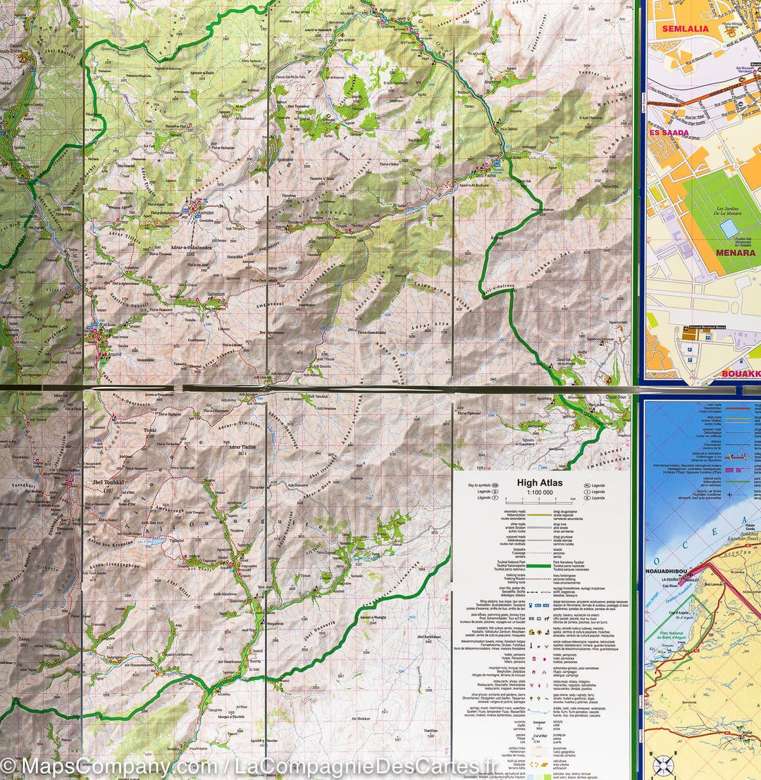 Carte de randonnée du Jbel Toubkal (Haut Atlas marocain) | TerraQuest - La Compagnie des Cartes