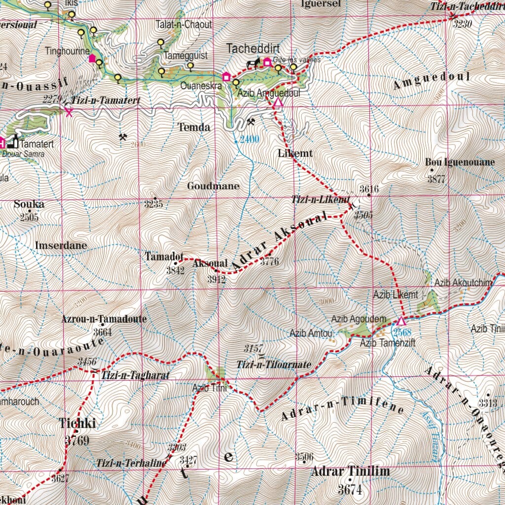 Carte de randonnée plastifiée - Jbel Toubkal (Haut Atlas marocain) | TerraQuest carte pliée Terra Quest 