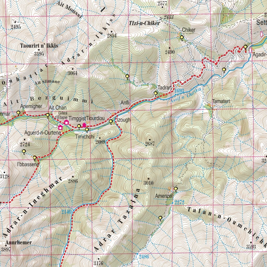 Carte de randonnée plastifiée - Jbel Toubkal (Haut Atlas marocain) | TerraQuest carte pliée Terra Quest 