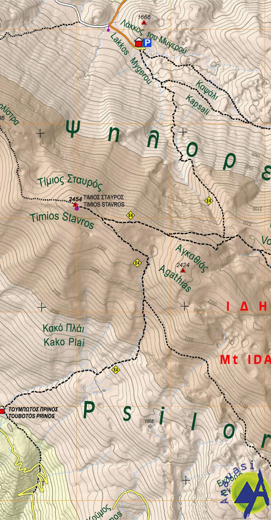 Hiking Map - Psiloritis / Mt Ida (Crete) | Anavasi – MapsCompany ...