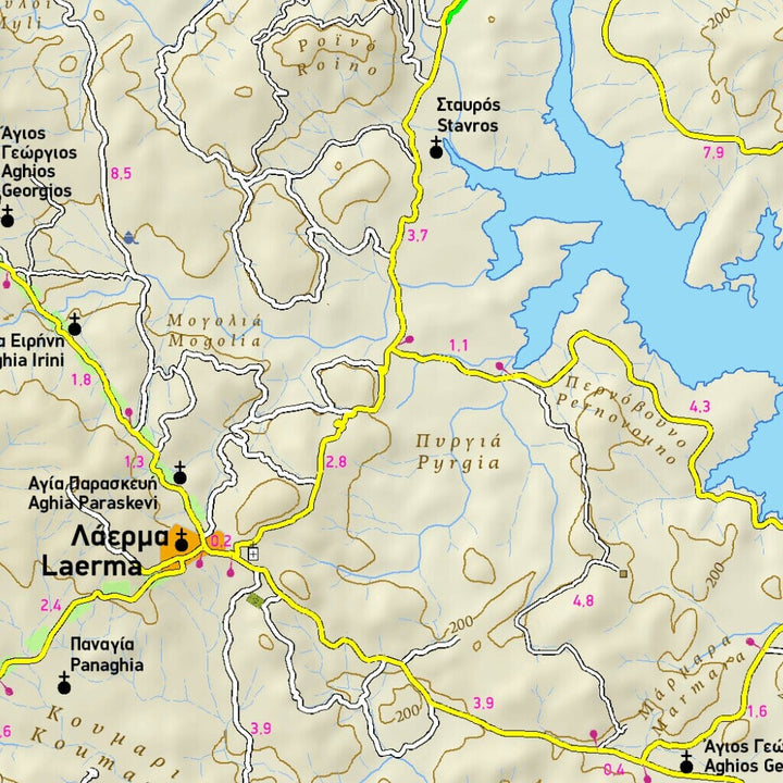 Carte de randonnée - Rhodes (Grèce) | Terrain Cartography carte pliée Terrain Cartography 