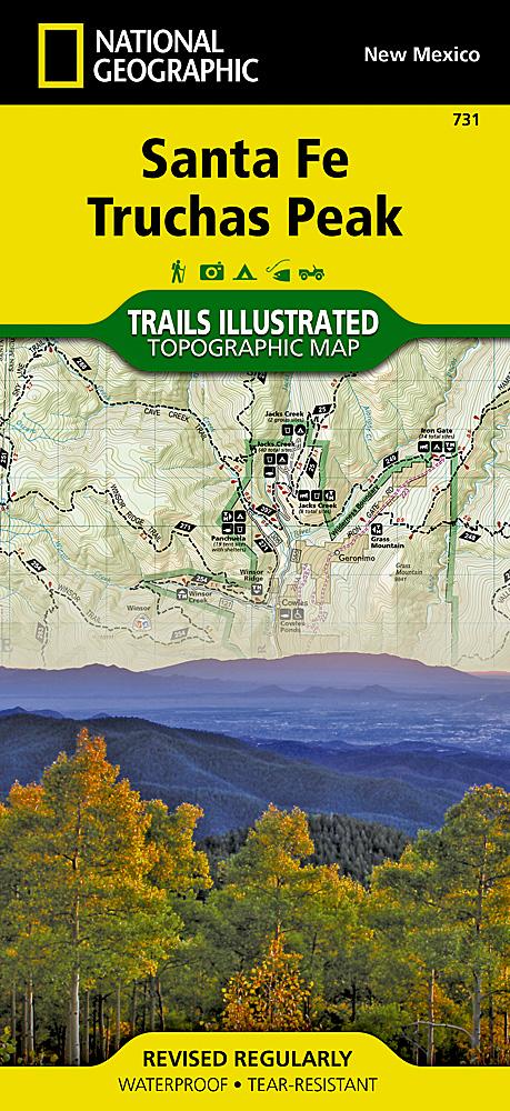 Carte de randonnée - Santa Fe, Truchas Peak (Nouveau Mexique), n° 731 | National Geographic carte pliée National Geographic 