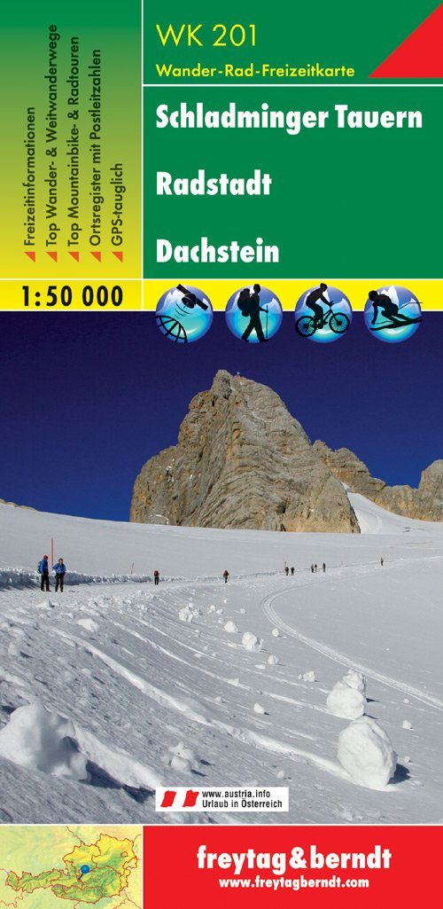 Carte de randonnée - Schladminger Tauern - Radstadt - Dachstein (Alpes autrichiennes), n° WK201 | Freytag & Berndt carte pliée Freytag & Berndt 