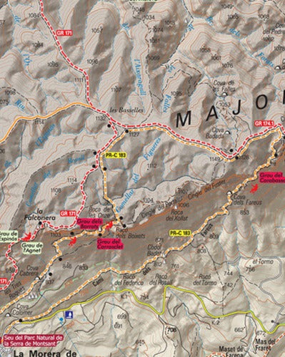 Carte de randonnée - Serra de Montsant (Catalogne) | Piolet carte pliée Editorial Piolet 