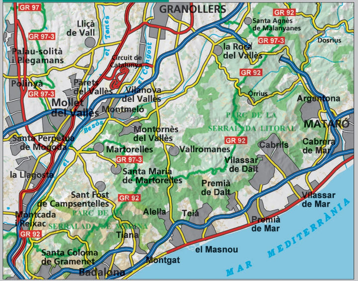 Carte de randonnée - Serralada de Marina (Catalogne) | Alpina carte pliée Editorial Alpina 