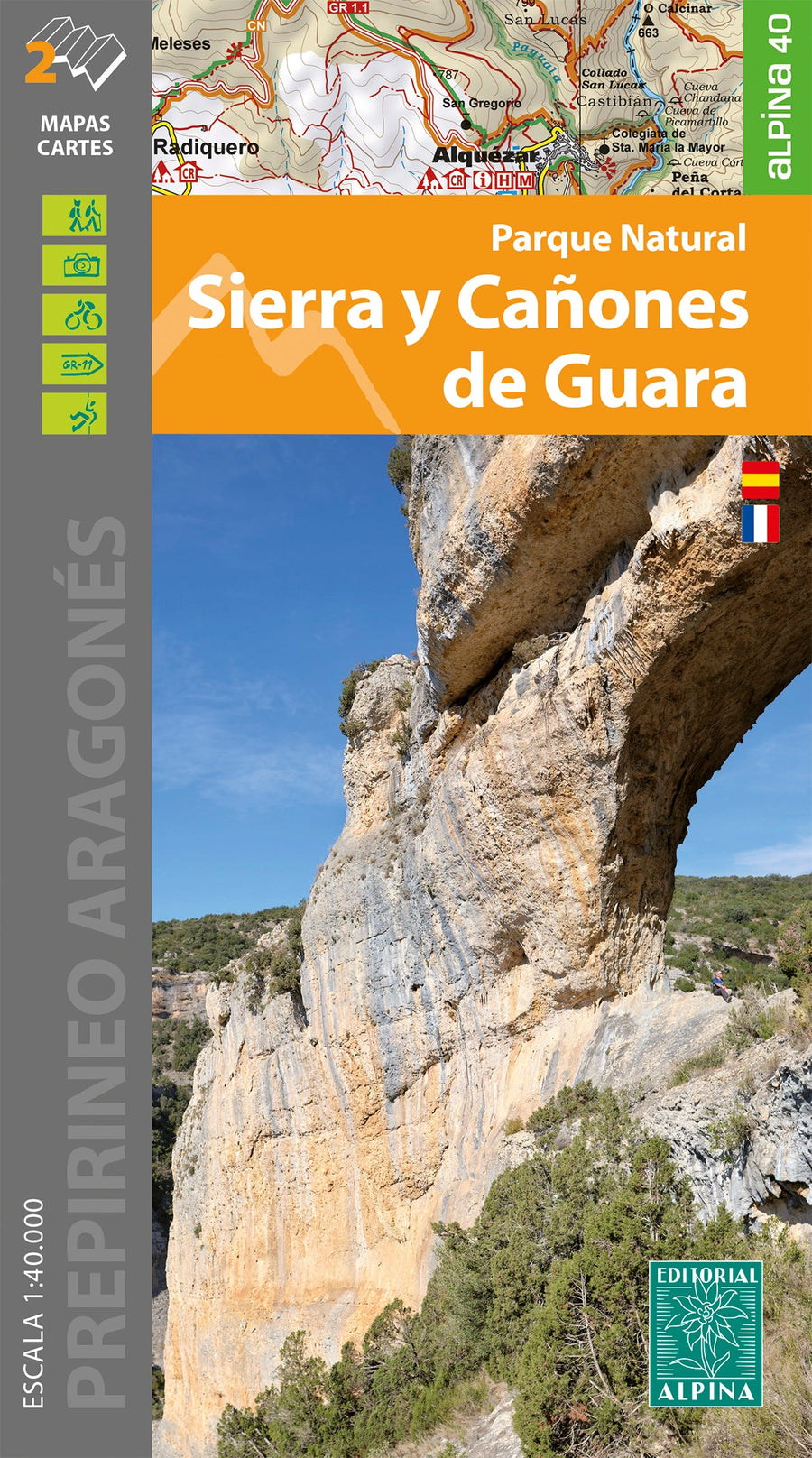 Carte de randonnée - Sierra de Guara (Aragon, Espagne) | Editorial Alpina carte pliée Editorial Alpina 