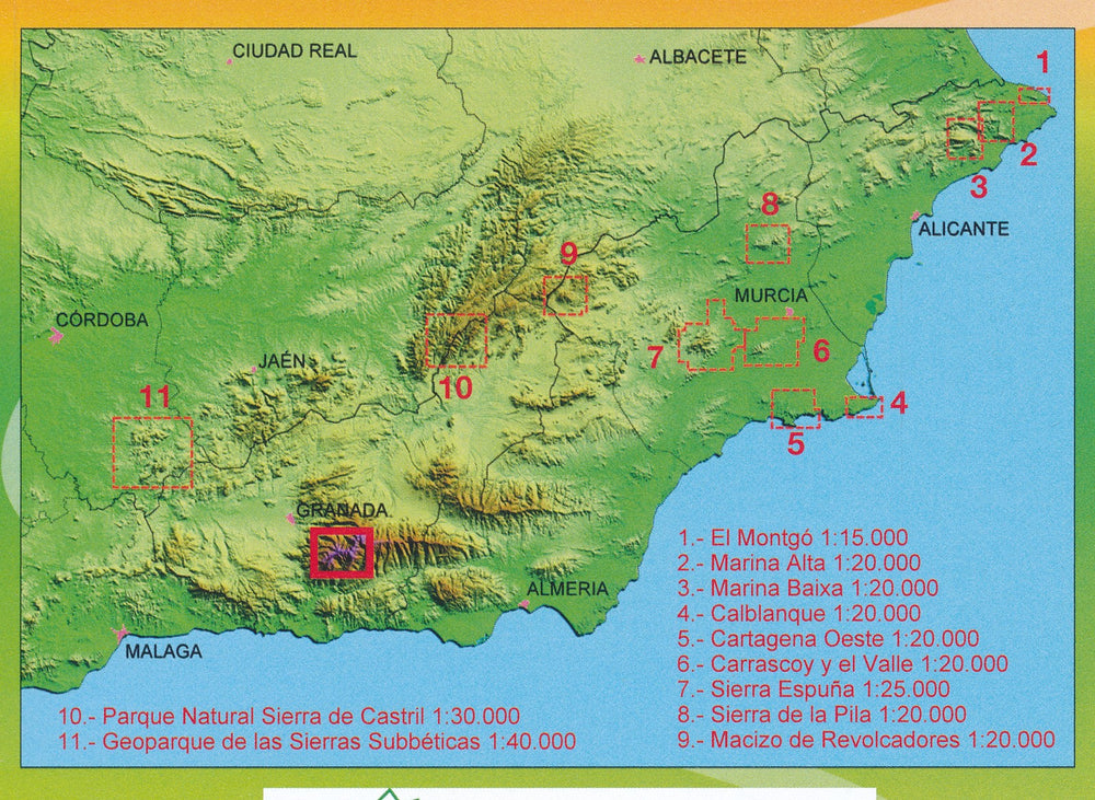 Carte de randonnée - Sierra Nevada, La integral de los 3000 (Andalousie) | Piolet carte pliée Editorial Piolet 