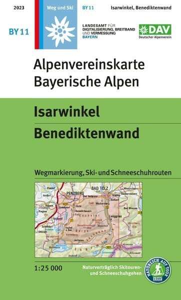 Carte de randonnée & ski n° BY11 - Isarwinkel, Benediktenwand (Alpes bavaroises) | Alpenverein carte pliée Alpenverein 