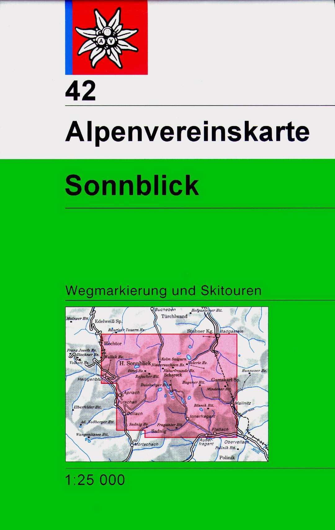 Carte de randonnée & ski - Sonnblick, n° 42 (Alpes autrichiennes) | Alpenverein carte pliée Alpenverein 