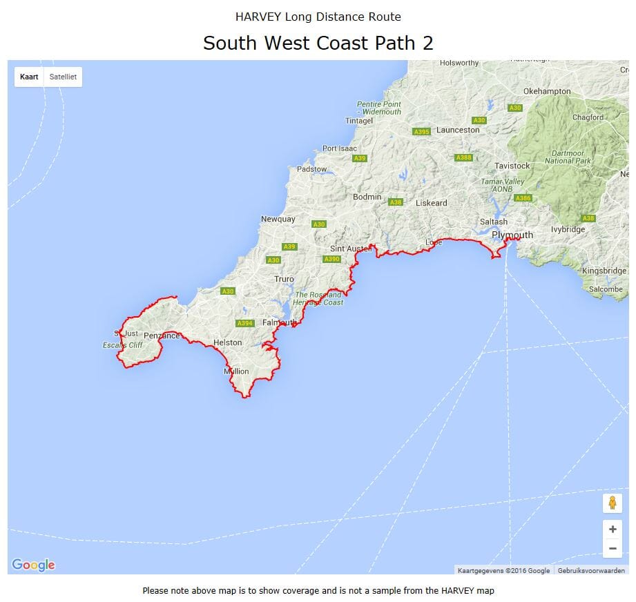 Carte de randonnée - South West Coast Path 2 XT40 | Harvey Maps - National Trail maps carte pliée Harvey Maps 