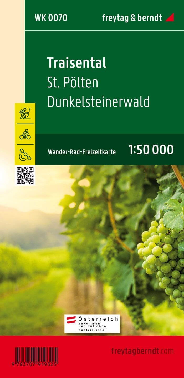 Carte de randonnée - Traisental - Sankt Pölten - Dunkelsteinerwald, n° WK070 | Freytag & Berndt carte pliée Freytag & Berndt 