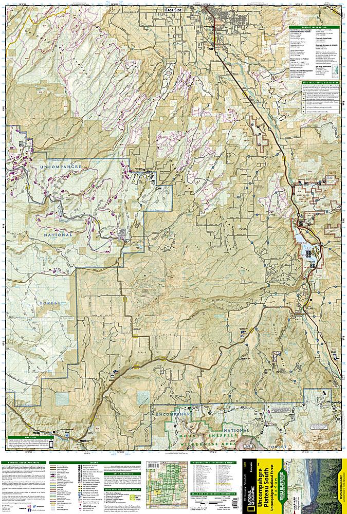 Carte de randonnée - Uncompahgre Plateau Sud (Colorado), n° 146 | National Geographic carte pliée National Geographic 