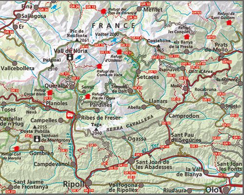 Carte de randonnée - Vall de Camprodon, Vall de Ribes (Pyrénées catalanes) | Alpina carte pliée Editorial Alpina 