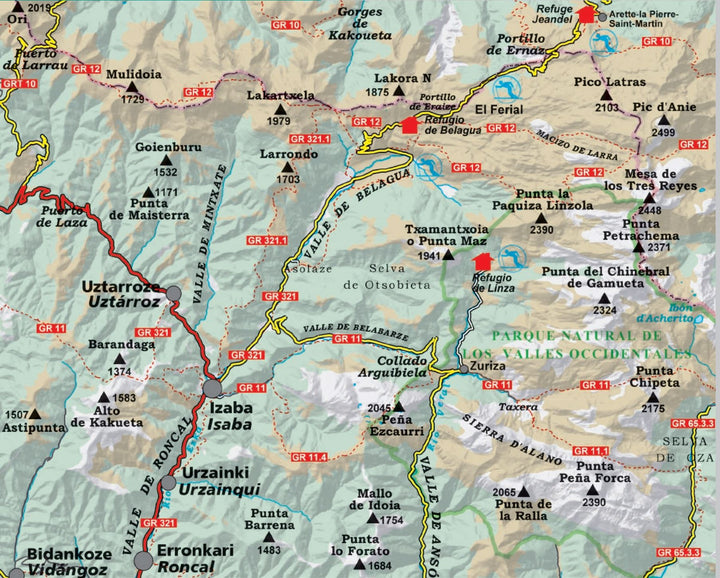 Carte de randonnée - Vallées de Belagua et Roncal (Pyrénées) | Alpina carte pliée Editorial Alpina 