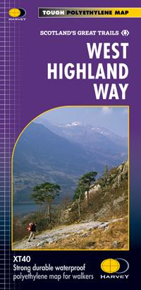 Carte de randonnée - West Highland Way XT40 | Harvey Maps - National Trail maps carte pliée Harvey Maps 