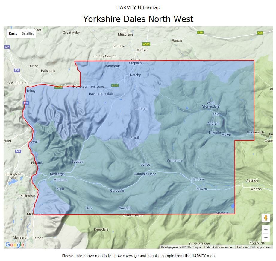 Carte de randonnée - Yorkshire Dales Nord Ouest XT40 | Harvey Maps - Ultramap carte pliée Harvey Maps 