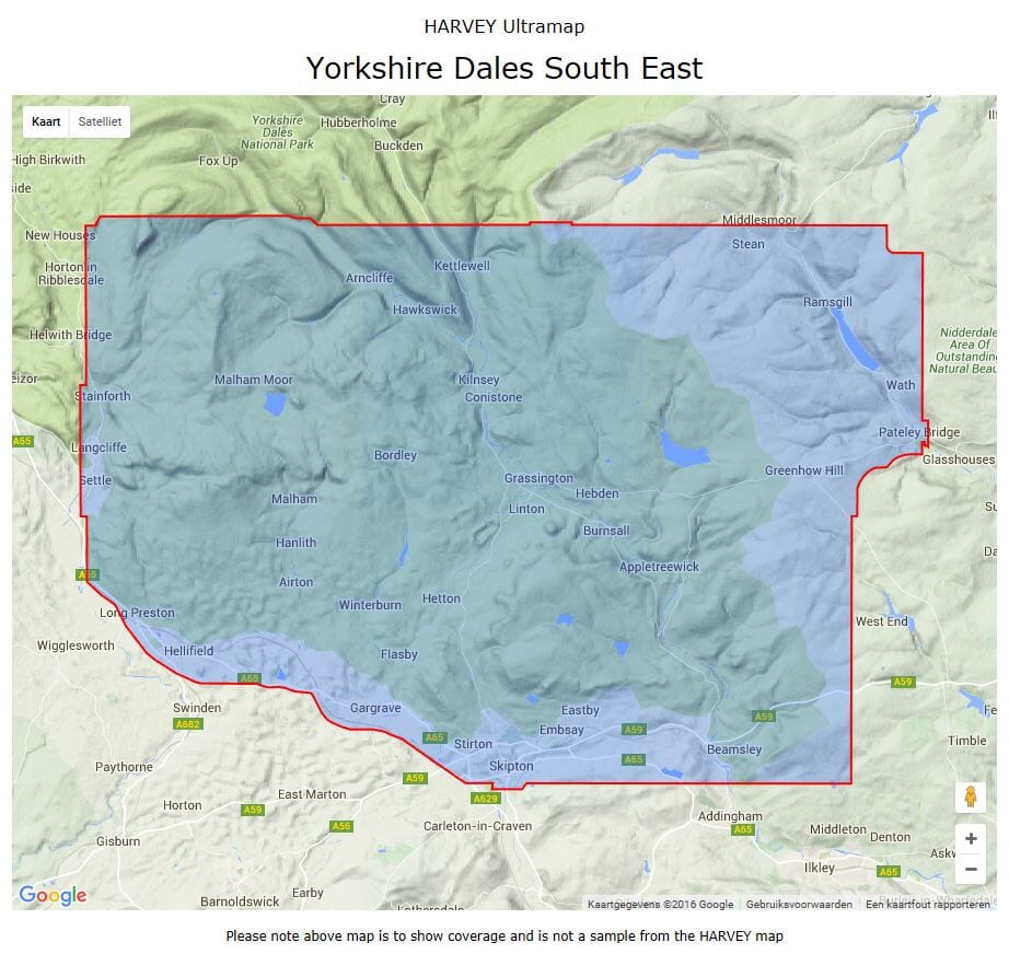 Carte de randonnée - Yorkshire Dales Sud Est XT40 | Harvey Maps - Ultramap carte pliée Harvey Maps 